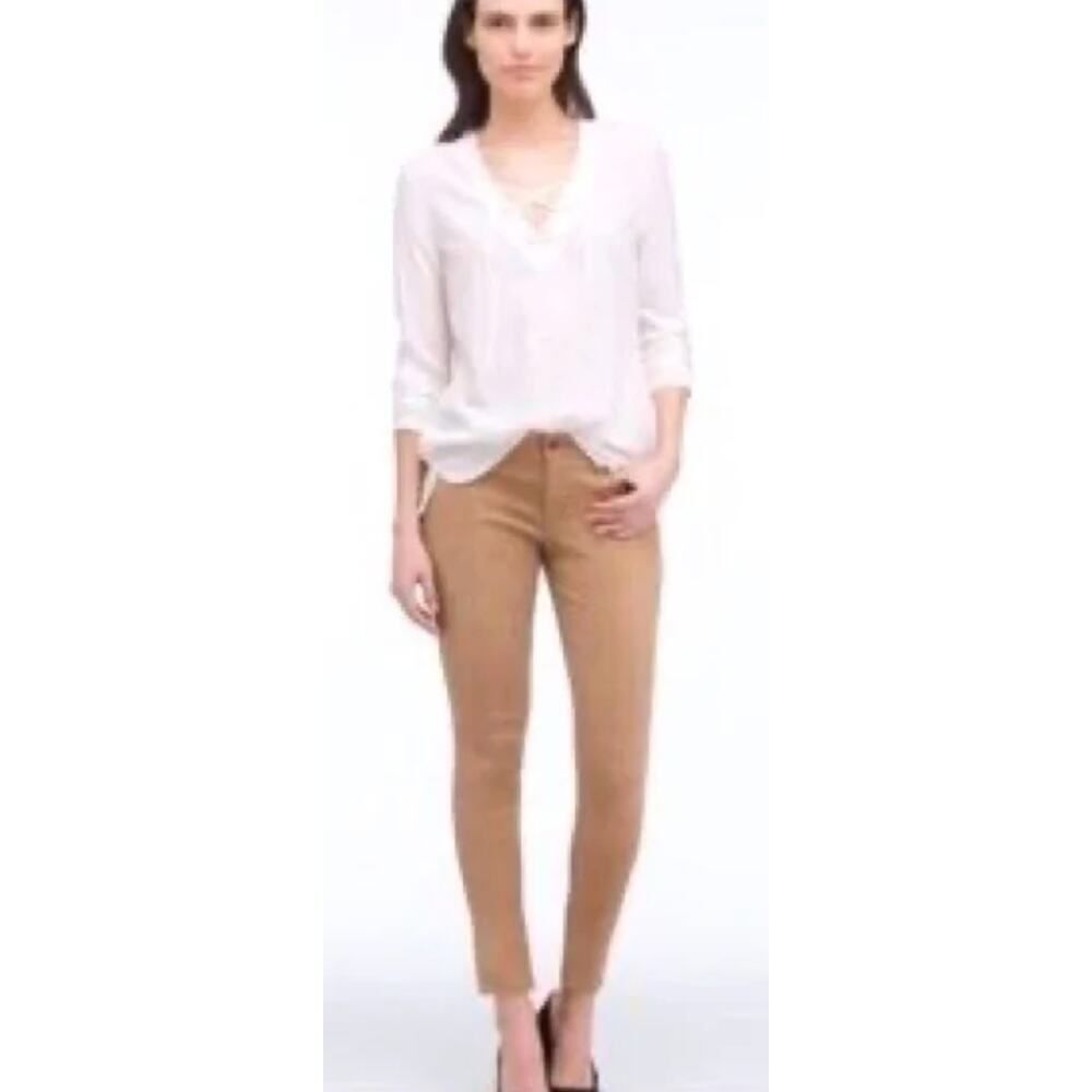 NWOT AG Adriano Goldschmied The Legging Ankle 27 Leatherette Fawn Adobe Coated